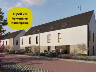 Energieneutrale (E-peil = - 9!) nieuwbouwwoning op een perceel van 323 m² is gelegen in een nieuwe straat zonder doorgaand verkeer.  Deze halfopen bebouwing op lot 6 beschikt over een ruime woonkamer met ingerichte eilandkeuken en zicht op de tuin. Er is een inpandige garage met automatische sectionaalpoort en en aparte wasplaats.Op de bovenverdieping zijn 3 volwaardige slaapkamers met ruime badkamer met bad én douche, apart toilet en berging. Vaste trap naar een grote zolderkamer welke kan ingericht worden naar een 4de of zelfs 5de slpk en zelfs extra badkamer.<br /><br />De chape en veluxen zijn reeds mee voorzien in de prijs. De interieurafwerking van je huis gebeurt volledig volgens je persoonlijke wensen. Reken hiervoor op begeleiding en expertise van ons interieurteam en partners. Bespaar fors op je energiefactuur, dankzij het doorgedreven isolatiepakket, warmtepomp met vloerverwarming ( + koeling) , ventilatiesysteem D en uitgebreid pakket zonnepanelen ( 7290 wp! ). Samen met de regenwaterput van 10.000L voldoet deze woning dus aan alle normen voor de toekomst! <br />Werken zijn gestart.<br /><br />De prijs is excl. btw en kosten. Bij Durabrik ben je zeker van een vaste prijs.<br />Download de brochure op https://durabrik.immo/evergem<br /><br />Heb je vragen? Contacteer ons dan via 09/280 60 60 of via info@durabrik.be<br /><br />*Afbeeldingen en oppervlaktes zijn indicatief.
