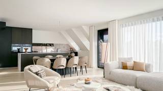 LUXUEUS nieuwbouw HOEKAPPARTEMENT in DUPLEX-vorm, gelegen in een VILLARESIDENTIE in een verborgen PARKTUIN te Knokke...Deze verborgen parel, omgeven...