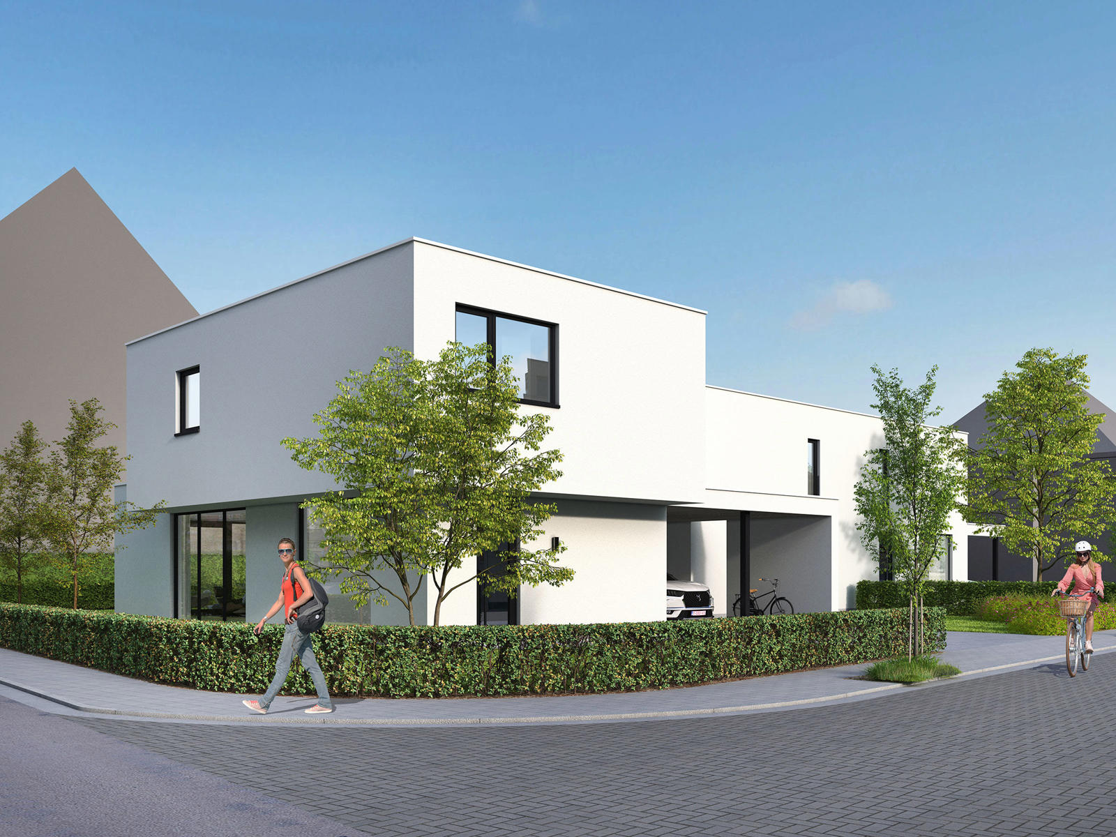 Bouwgrond met vergunning voor 3 BEN-woningen te Gentbrugge - foto 2