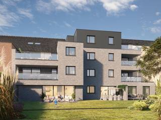 Residentie ROZEN is gelegen op een rustige, groene locatie in het hart van Genk, in de Rozenkranslaan op wandelafstand van winkels, openbaar vervoer, horeca, etc.<br /><br />Appartement 1.2 is gelegen op de 1ste verdieping en omvat:<br />- inkom met vestiaire<br />- woonkamer <br />- open keuken<br />- berging<br />- 1 slaapkamer<br />- badkamer<br />- gastentoilet<br />- terras van 6,4 m²<br /><br />Optioneel: autostaanplaats in de ondergrondse verdieping aan € 14 000 en berging aan € € 4 500 excl. BTW en registratierechten<br /><br />Het project bestaat uit 11 moderne appartementen, verdeeld over 4 bouwlagen, met woonoppervlaktes tussen 74,6m² en 111,5m².<br />12 autostaanplaatsen en 11 kelderbergingen in de ondergrondse verdieping beschikbaar.<br /><br />Troeven:<br />- Gunstige ligging<br />- Energiezuinig<br />- Eigen keuze in de afwerking<br />- Gezellige terrassen<br />- Vloerverwarming<br />- Gebouwd met duurzame materialen<br />- Fietsenstalling voor 28 fietsen<br /><br />6% BTW is mogelijk indien u voldoet aan de voorwaarden!<br /><br />Prijs appartement 1.2:<br />€ 206 500 excl. BTW <br />€ 222 490 incl. 6% BTW<br />€ 244 465 incl. 21% BTW<br /><br />Voor de beschikbaarheid, een correcte prijsberekening, meer info en inzage in de plannen, maken we met plezier –liefst na afspraak- tijd voor u vrij op ons kantoor.<br />