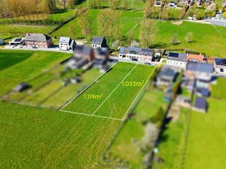 Perceel bouwgrond met ZUIDGERICHTE ORIËNTATIE en RUSTIGE LIGGING voor het realiseren van een OPEN BEBOUWING op een TERREIN VAN 1.033M² in...