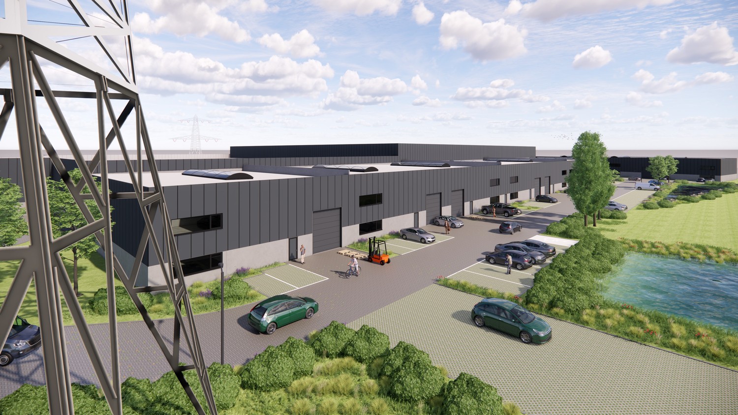 Nieuwbouw KMO-unit van 512 m² en 5 parkeerplaatsen op een strategische ligging in de Gentse haven - foto 3