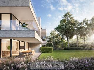 Residentie "Notarispark" - Waar architectuur, groen en rust elkaar ontmoeten.<br /><br />Residentie Notarispark biedt twaalf perfect afgewerkte appartementen, variërend van 110m2 tot 136m2.<br />Elk appartement beschikt over twee ruime slaapkamers en een groot terras dat uitzicht heeft op het groen.<br /><br />Dit appartement is gelegen op de gelijkvloerse verdieping en heeft de volgende indeling :<br />Inkom, vestiaire, gastentoilet, keuken met berging, woonkamer met terras, 2 slaapkamers, badkamer. <br /><br />De residentie is volledig onderkelderd en biedt ruimte aan parkeerplaatsen, ruime private bergingen en een afgesloten fietsenstalling.<br />Daarnaast biedt de ondergrondse parkeergarage de mogelijkheid tot het laden van elektrische wagens.<br /><br />Duurzaamheid staat centraal: dankzij de combinatie van individuele warmtepompen, zonnepanelen en vloerverwarming zijn de appartementen energiezuinig en futureproof.<br />Door het gebruik van deze innovatieve technieken behalen ze een E-peil van E30 of lager.<br /><br />Voor een persoonlijke afspraak of meer informatie kunt u rechtstreeks contact opnemen met Christophe op het nummer 0497 41 37 37 of stuur een mail naar christophe@immotion.be.