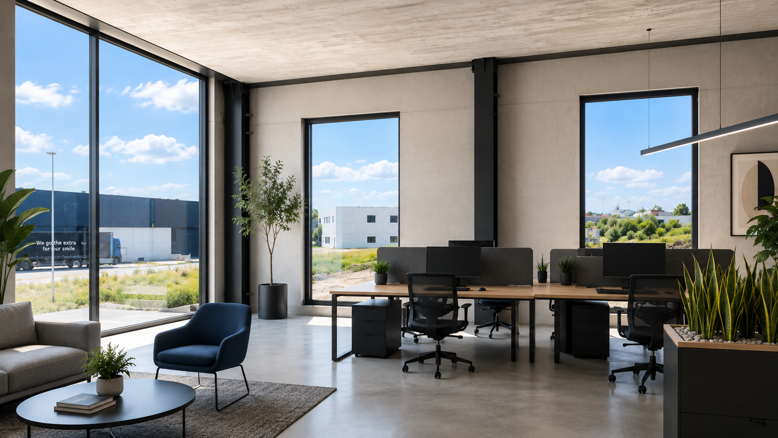 Werkunit nabij op- en afrit van de E40 met een opp van 778m2 - foto 1