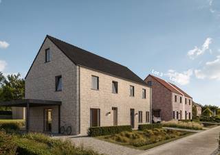 Deze woning telt <strong>3 ruime slaapkamers en heeft een aangenaam leefterras met tuin.</strong> De grote raampartijen aan de leefruimte geven uit op het volledig groene zicht achter uw tuin.<br /><br />De woning wordt voorzien van <strong>duurzame installaties</strong> om de energiekosten te drukken en de impact op het klimaat te verkleinen.  Door het gebruik van deze hedendaagse technieken zijn de woningen niet enkel heel energiezuinig maar ook volledig FUTURE PROOF (E-peil &lt;20): een duurzame en kwalitatieve investering voor de toekomst!<br /><br />Voor meer informatie ontvangen we u graag bij ons op kantoor om dit prachtige project tot in de puntjes toe te lichten. Bel nu Elien Mombaerts op het nummer 0470/38.21.30.