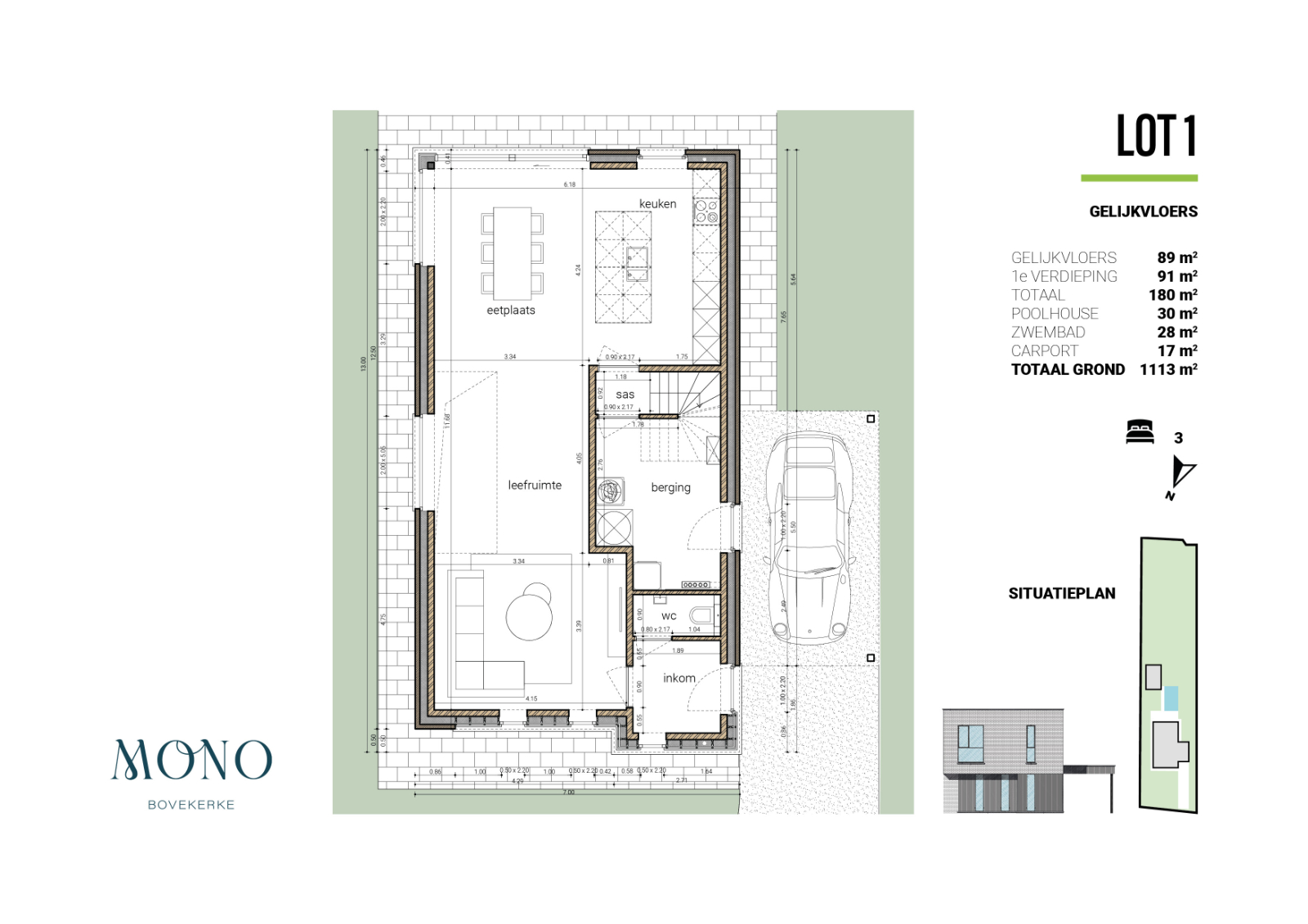 Bouwgrond voor moderne villa met mogelijkheid tot realiseren van zwembad/vijver en poolhouse (plannen aanwezig) - foto 5