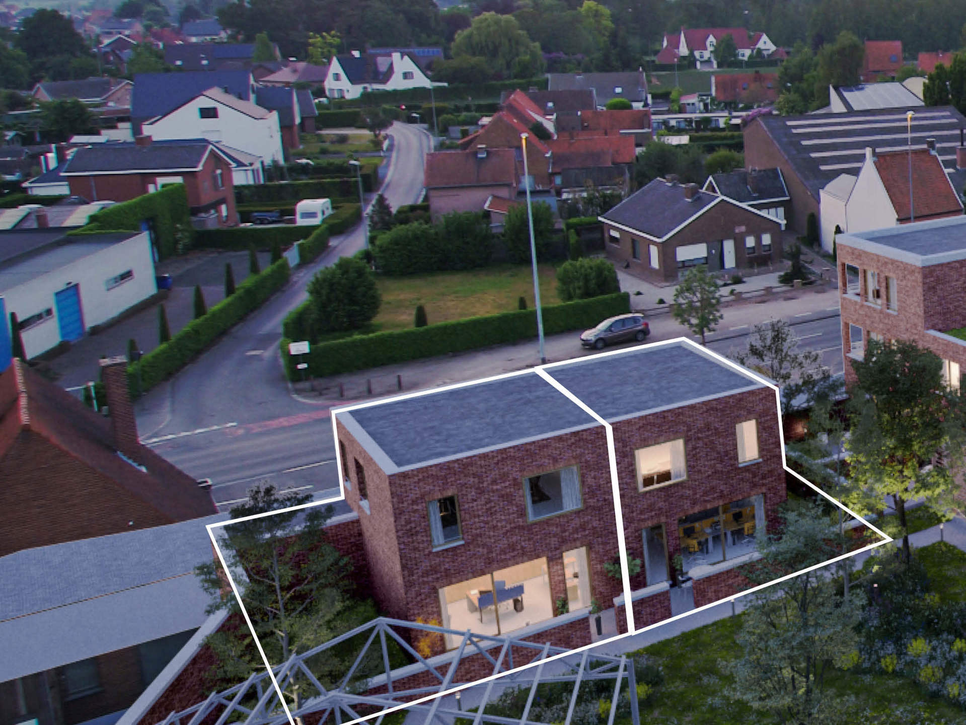 Casco handelspand met parking en handelsligging te Zulte - foto 1