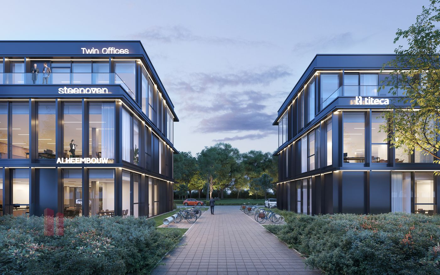 Stijlvolle high-end kantoren TWIN OFFICES met uitstekende visibiliteit - photo 2