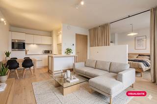 Prachtige penthouse studio op de 8e verdieping met zicht op Tour &amp; Taxis te koop.De studio beschikt over een ruime keuken-leefruimte met een aparte slaaphoek.Het ruime terras heeft een panoramisch zicht over Tour &amp; Taxis en het kanaal.De keuken is helemaal geïnstalleerd alsook de badkamer.De studio is zéér energiezuinig (EPC B) en beschikt over een individuele condensatieketel en een ventilatiesysteem D.Ruimte en aansluitingen voorzien voor wasmachine.De vraagprijs van de studio bedraagt € 279.000.Parkeeplaats verplicht bij te kopen aan € 29.000.Wenst u dit pand te bezoeken ?Doe een aanvraag via www.dewaele.comof Contacteer mij : Vaïk+32 472 18 71 95BESTEMMING: WoongebiedDISCLAIMER: Sommige afbeeldingen in deze presentatie zijn met AI gegenereerd om het potentieel van het pand te illustreren. Ze tonen niet de exacte, huidige staat. Aan deze beelden kunnen geen rechten worden ontleend.