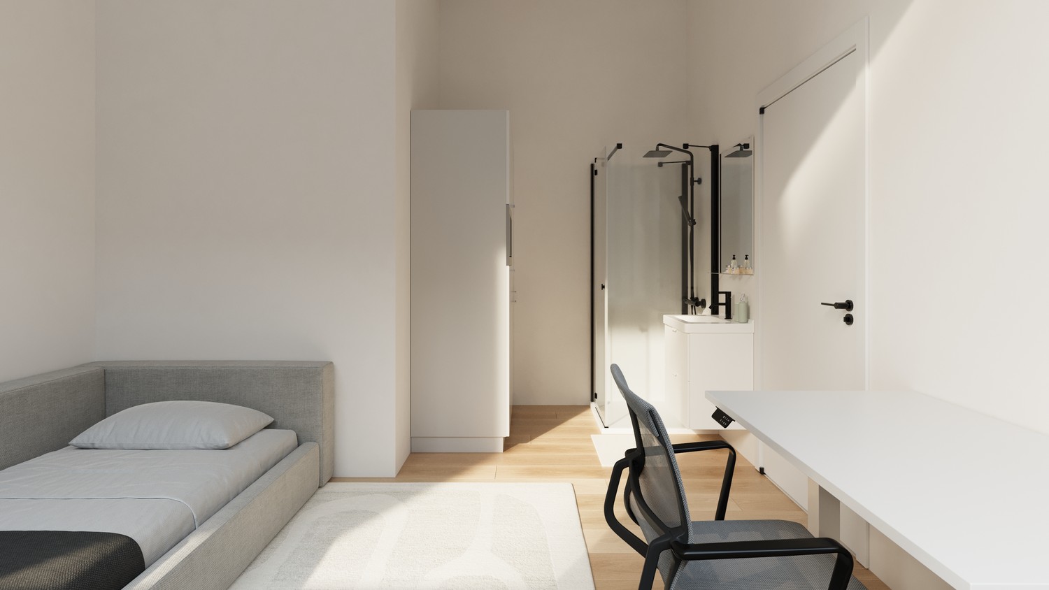 TOTAALRENOVATIE : Zeer mooie vergunde opbrengstwoning met 8 gemeubelde studentenkamers met eigen sanitair. - photo 4