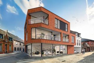 Dit tweeslaapkamer appartement van 106,10 m² is gelegen op de tweede verdieping van de kleinschalige residentie Lumina. Het appartement is ingedeeld in een inkomhall met toegang tot de woonkamer, bestaande uit een zit- en eethoek met open keuken, twee slaapkamers, een badkamer uitgerust met een dubbele wastafel en inloopdouche, een afzonderlijk toilet en een praktische berging. Het terras heeft een oppervlakte van 7,95 m² en is westelijk georiënteerd. Bij Lumina geniet je van hoogwaardige afwerkingsopties en veel keuzevrijheid. Kopers kunnen hun interieur naar wens vormgeven met voldoende ruime budgetten voor de sanitaire toestellen, de keuken en de vloerafwerking, te selecteren bij kwalitatieve leveranciers. <br /><br />De ligging van Lumina is uitstekend op slechts enkele stappen van de Markt en in de directe nabijheid van winkels, scholen, restaurants en recreatie. Daarnaast is de bereikbaarheid een grote troef, zowel met het openbaar vervoer als met de wagen, dankzij de directe verbindingen met de Knokkebaan en E40.<br /><br />Voor maximaal comfort zijn er voldoende ondergrondse parkeerplaatsen voorzien in het nabijgelegen project Aelteryck in de Sint-Gerolflaan. Bezoekers kunnen gebruikmaken van de ruime, gratis openbare parking aan de Sint-Corneliuskerk, eveneens op een zeer korte wandelafstand.<br /><br />BTW-tarief van 6% mogelijk op de volledige constructiewaarde, nu ook voor investeerders mits min. 15 jaar verhuur. <br />Benieuwd? Wij ontvangen je graag voor een persoonlijke en vrijblijvende kennismaking.