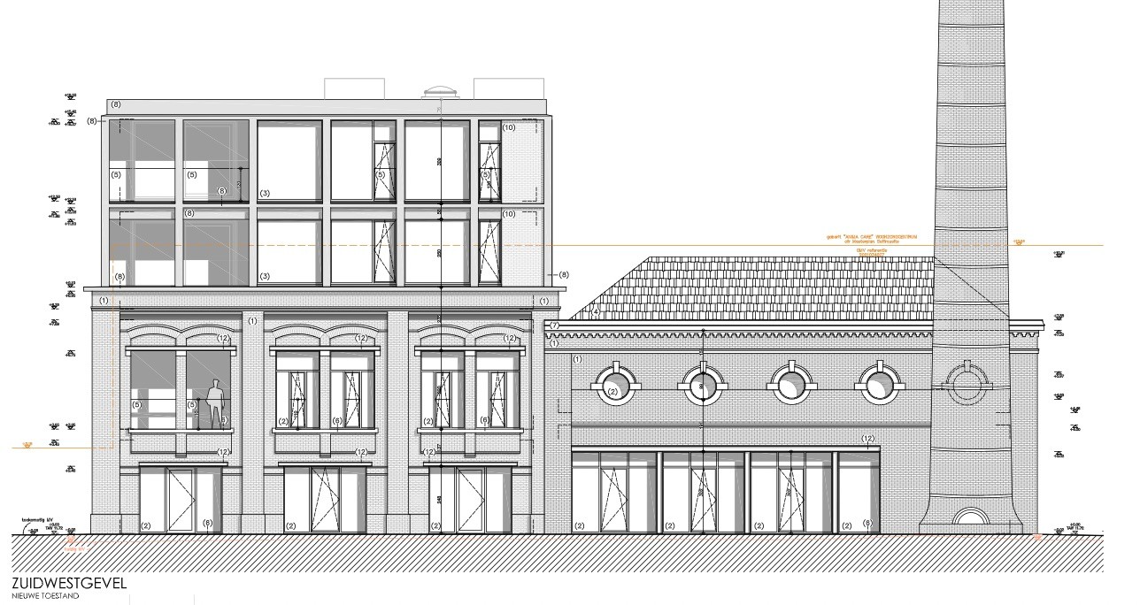 Afgewerkte kantoorruimte 193m² in Waterbakgebouw te Oudenaarde. - foto 4