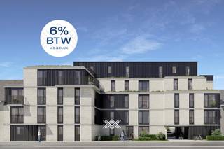 Dit tweeslaapkamer appartement is gelegen op de tweede verdieping en beschikt over een ruim, zuid-west gericht terras (10m²) uitkijkend op de parktuin van de residentie. De indeling van het appartement is als volgt: een inkomhal met gastentoilet, twee slaapkamers, een badkamer, een open keuken met annex berging en een lichtrijke leef- en eetruimte met toegang tot het zonneterras. <br /><br />Parc Astrid staat voor een zorgvuldig ontwikkeld nieuwbouwproject met comfortabele appartementen allen met een ideale zuid-west oriëntatie en een uitzicht op een mooi aangelegde binnentuin in het centrum van Wetteren.<br /><br />Elk appartement voldoet aan de strengste energienormen met een E-peil van E30 of lager dankzij de voorziening van fotovoltaïsche panelen, een individuele centrale verwarming met een geothermische warmtepomp en vloerverwarming en -koeling en een ventilatiesysteem type C+. Hiermee geniet u van een future-proof én bovenal bijzonder energiezuinig appartement.  Voor het gemak van de bewoners zijn er open staanplaatsen en garageboxen voorzien. <br /><br />De ligging biedt een fijne balans tussen rust en stedelijke dynamiek. Op wandelafstand vind je de Schelde, De Markt en tal van winkels en restaurants. <br /><br />Verlaagd btw-tarief van 6% mogelijk op de volledige constructiewaarde, zowel voor eigen bewoners als voor investeerders.<br /><br />Benieuwd naar Parc Astrid? Maak een afspraak via jef@landbergh.be of 09 225 25 24.
