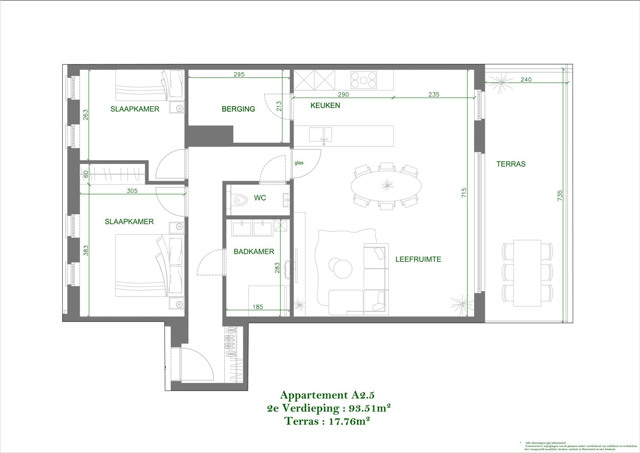 Mechelen appartement A2.5 op 2de verdiep - foto 2