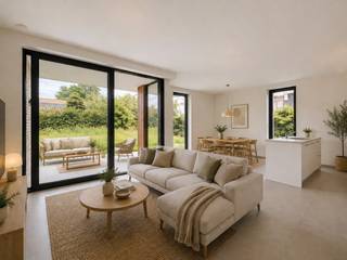 Algemeen<br />Op zoek naar een plek die modern aanvoelt, maar tegelijk rust en privacy uitstraalt? Dit gelijkvloers appartement combineert het beste van beide. Je woont hier in een nieuwbouwappartement met een zonnig terras en een gemeenschappelijke tuin als groene achterbuur. Dankzij de centrale ligging zijn winkels, scholen, horeca en andere dagelijkse voorzieningen ook vlot bereikbaar. Een fijne thuis voor wie comfort, hedendaags wonen en een vleugje buitenleven graag samenbrengt. <br /><br />Indeling<br />Bij het binnenkomen kom je meteen in de lichte leefruimte met open keuken: een uitnodigende plek om te koken, te tafelen of gewoon heerlijk te ontspannen. De keuken is praktisch uitgerust met een combi-oven, vaatwasser en inductiekookplaat. Vanuit de leefruimte stap je zo het zonnige terras op, waar de namiddagzon van het buitenmoment extra genieten maakt. De slaapkamer sluit rechtstreeks aan op de badkamer met inloopdouche. Verder beschikt het appartement over een afzonderlijk toilet en een handige berging met aansluitingen voor wasmachine en droogkast.<br /><br />Ook technisch is dit appartement helemaal mee: vloerverwarming via een warmtepomp zorgt voor aangenaam comfort, terwijl twee zonnepanelen bijdragen aan een energiezuinige manier van wonen. In de garage beschik je over een privatieve berging én een ruime staanplaats. Ook je fiets krijgt een eigen plek in de gemeenschappelijke fietsenberging. Rondom het gebouw wordt het groene karakter verder ingevuld met lage haagjes, waardoor de tuinzone geleidelijk aan nog meer privacy en sfeer krijgt. Kortom: een instapklaar appartement waar over de details duidelijk goed is nagedacht.<br /><br />Zin om zelf de sfeer te komen ontdekken? Magali laat je graag persoonlijk kennismaken met het appartement en vertelt je ter plaatse alles over de praktische details. Neem contact op om een bezoek in te plannen.<br /><br />T: 09 493 04 10<br />M: magali@gentill.be