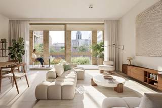 Dit éénslaapkamerappartement van 88,5 m² is gelegen op het eerste verdiep en de indeling is als volgt: een inkomhal met plaats voor een vestiairekast, een lichtrijke woonkamer met open keuken, een praktische berging, een afzonderlijk toilet, één slaapkamer en een badkamer voorzien van een inloopdouche en dubbele wastafel. Het terras heeft een oppervlakte van 12.30 m², kijkt uit over de binnentuin en is oostelijk georiënteerd. <br /><br />Dit appartement bevindt zich in Stadshove, een nieuwe en hedendaagse woonplek gelegen pal in de kern van de Stad Deinze. Gelegen te midden de Markt van Deinze, combineert Stadshove haar zeer centrale ligging met een hoogwaardige, tijdloze architectuur met alle hedendaagse wooncomfort. Het is de ideale keuze voor wie comfortabel, energiezuinig en standingvol wil wonen vlakbij alle voorzieningen. De appartementen binnen Stadshove zijn ontworpen met zeer veel aandacht voor uiteenlopende woonwensen. Sommige bieden een prachtig uitzicht op de levendige Markt, terwijl andere zich richten op de rust van de binnentuin en het karaktervolle oude Stadhuis. <br /><br />Met zijn combinatie van een hedendaagse architectuur, hoogwaardige afwerking, zorgvuldig uitgedachte indelingen, future-proof technieken en een absolute topligging is Stadshove een nieuwbouwproject voor de bevoorrechte koper. Het belooft niet alleen een aangename woonplek te zijn, maar ook een nieuwe blikvanger op de Markt van Deinze.