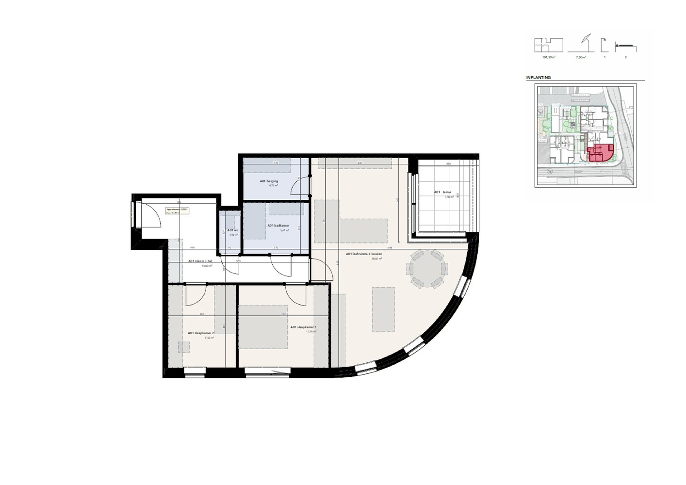 Appartement met 2 slaapkamers - foto 4