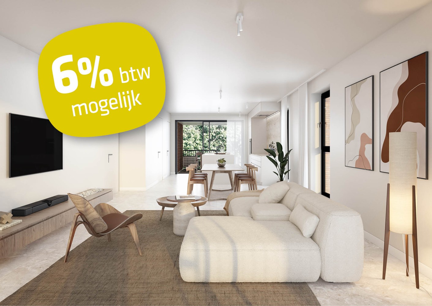 Lichtrijk hoekappartement met 2 slpks (6% BTW mogelijk!) - foto 1