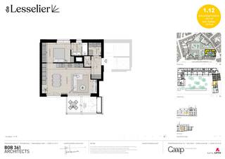 Dit <strong>1-slaapkamerappartement</strong> is gelegen in het project <strong>De Lesselier</strong>, een hedendaags nieuwbouwproject op de historische site van het Academisch Kwartier in Lier.<br /><br />Met een woonoppervlakte van <strong>69,1 </strong><strong>m²</strong> en een zonnig terras van maar liefst <strong>12,9 m²</strong> biedt deze woonst een uitzonderlijk evenwicht tussen binnen- en buitenruimte.<br />De leefruimte is aangenaam licht en sluit rechtstreeks aan op het royale terras, dat fungeert als een volwaardige buitenkamer. De indeling omvat verder een comfortabele slaapkamer, een stijlvolle badkamer en een praktische berging, wat zorgt voor een efficiënte en hedendaagse woonorganisatie.<br /><br />De Lesselier is een bijna-energieneutraal project en werd uitgerust met geothermische warmtepompen, vloerverwarming en energiezuinige technieken, wat resulteert in lage energiekosten en een hoog wooncomfort.<br />Dankzij deze kwaliteiten is het appartement niet alleen interessant voor eigen bewoning, maar ook bijzonder aantrekkelijk als investering.<br /><br />Gelegen in een autoluwe en groene stadsomgeving, met winkels, horeca en openbaar vervoer op wandelafstand, combineert deze woonst rust met stedelijke dynamiek.<br /><br />Bijgevoegde foto's behoren bij het bovenliggende appartement.<br /><br /><strong>Interesse?</strong><br />Ontdek <strong>De Lesselier </strong>en contacteer ons via <strong>03 337 50 70</strong> of mail naar <strong>info@vbvastgoed.be</strong>.
