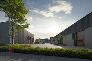 Nieuwbouw KMO-unit van 360 m² met 150 m² casco kantoorruimte en 5 privatieve parkeerplaatsen te koop.De loods met kantoor maakt deel uit van...