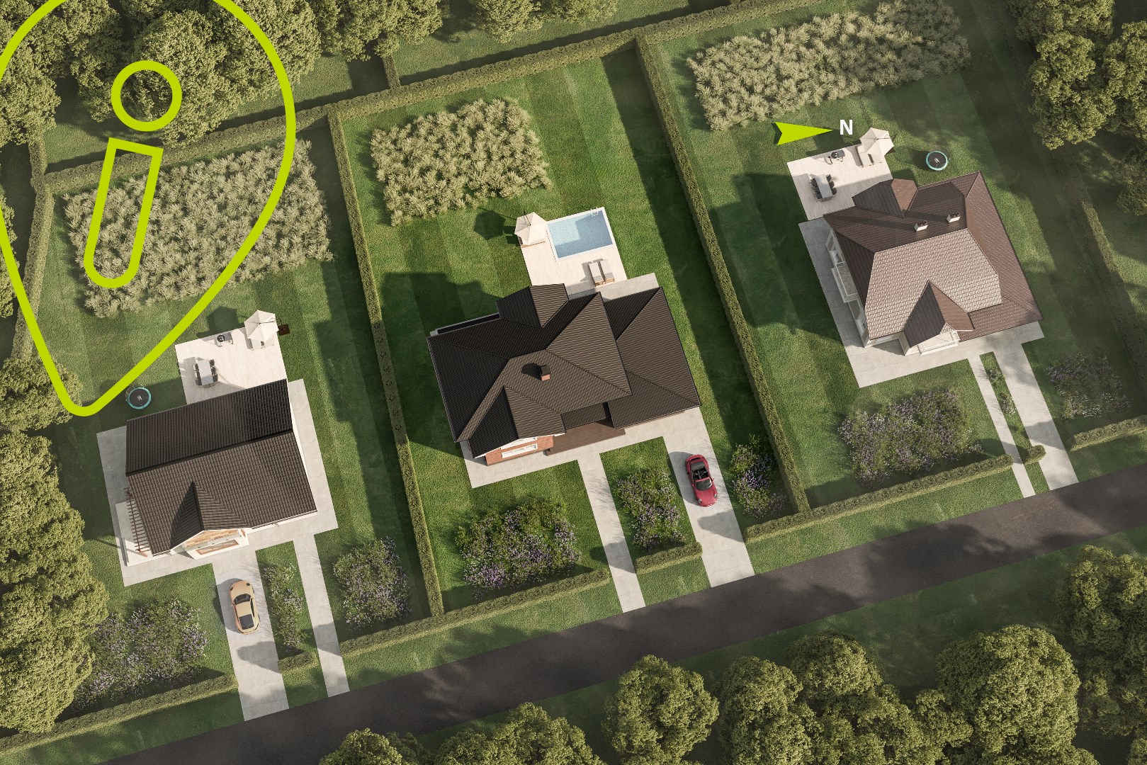 Rustig en residentieel gelegen perceel bouwgrond van 1.356 m² voor ruime vrijstaande villa. - foto 2