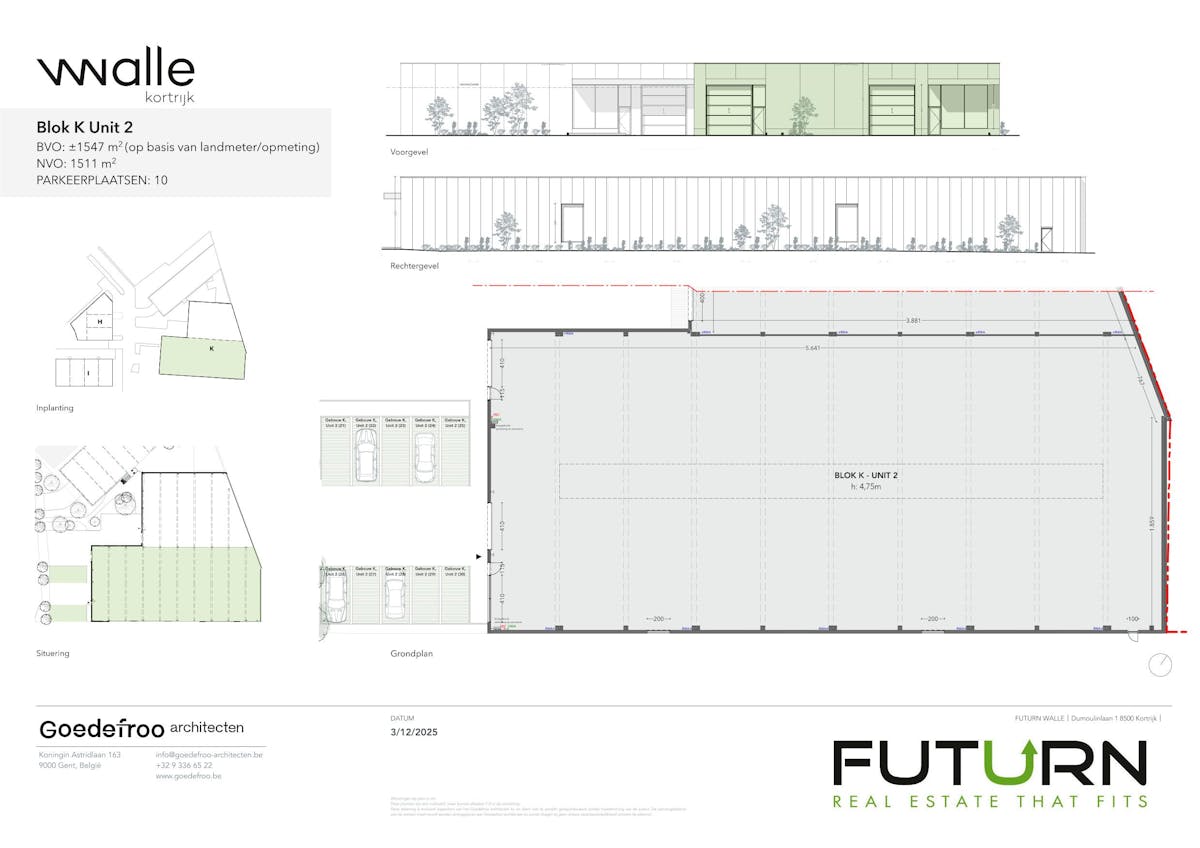 Nouvelle unité PME d'environ 749 m² dans le projet Walle Kortrijk - photo 2