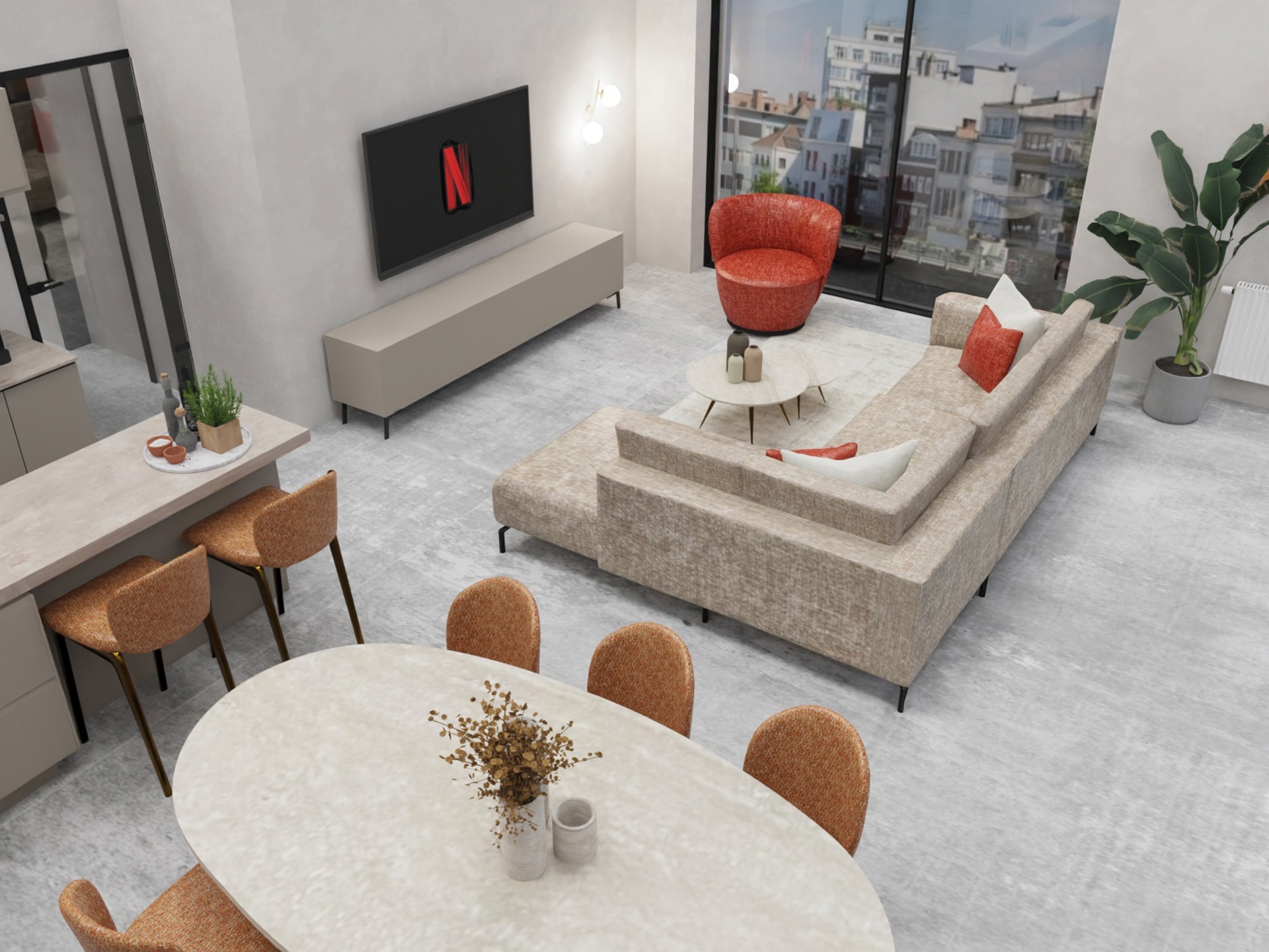 Bemeubeld 3-slaapkamer appartement met all-in formule - foto 4