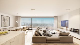 Residentie Mercator. Nieuwbouw. Eerste lijn zeezicht !Nieuwbouw appartement op het 1ste verdiep (één appartement per verdieping). Indeling: Inkom met...