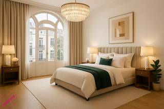 Uniek en prachtig appartement in prachtig gebouw op Zurenborg! Luxueus gerenoveerd op een zeer goede ligging met terras.<br />Indeling: vanuit de lift betreden we de inkomhal van het appartement. We gaan door naar de ruime open keuken – welke voorzien is van alle gebruikelijke toestellen van SIEMATIC: koelkast, diepvries, vaatwasser, inductie kookplaat en FRANCKE afzuigsysteem. De open keuken geeft uit op de ruime en lichtrijke woon -/ eetruimte van 40m². Er zijn 3 slaapkamers van 22m² , 12m² en 10m². De grote slaapkamer aan de voorzijde is met en suite badkamer – voorzien van douche én bad, dubbele lavabo met badkamermeubel en WC. De overige slaapkamers zijn gelegen aan de achterzijde met elks een eigen badkamer met douche, lavabo en handdoekdroger. <br />Verder is er een aparte berging met de nodige aansluitingen voor een wasmachine. Ook is er een kelderberging voorzien.<br />Maandelijkse kosten € 125 voor onderhoud van de gemene delen. Alle nutsvoorzieningen met eigen meter. EPC van 190 kWh. <br />Mogelijkheid om parking te huren aan 125 euro per maand.<br />Het appartement kan ook op vennootschap gehuurd worden!