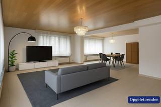 Bent u op zoek naar een ruim gelijkvloers appartement van 142m² met 2 slaapkamers (zonder buitenruimte)? Of naar een praktijk (mits bestemmingswijziging)? Met de mogelijkheid om een garagebox of staanplaats mee aan te kopen? Dan stellen wij deze unieke kans aan u voor! <br /><br />Indeling:<br />U komt binnen in de inkomhal met aan de rechterzijde een apart gastentoilet en een vestiaire, aan de linkerzijde is er een grote berging (5m²) en een kleine berging. Verder is er de grote woonkamer (57m²) met veel lichtinval doordat er overal ramen aanwezig zijn. De woonkamer heeft nog een deur die toegang geeft naar de staanplaatsen achteraan. Aanpalend aan de woonkamer is er de eerste slaapkamer van 14m². Verder is er aan de andere zijde de keuken (7m²), een apart toilet, de tweede slaapkamer inclusief dressing (20,5m²) en badkamer (8m²). De keuken is voorzien van een dubbele spoelbak, oven, kookplaat en dampkap. De badkamer heeft een ligbad met douchefunctie, bidet en enkele lavabo.<br /><br />Mogelijkheid tot aankoop van een autostaanplaats aan € 15.000 of een garagebox aan € 25.000, beiden exclusief van de vraagprijs.<br /><br />Ligging<br />Het appartement is zeer gunstig gelegen vlakbij tal van horecazaken, winkels en scholen. Aan de overkant is er een grote speeltuin en de fietsostrade die u op enkele ogenblikken naar het centrum van Antwerpen brengt. Op enkele minuten van de snelweg en op enkele meters van het openbaar vervoer. Kortom een uiterst centrale ligging.<br /><br />Pluspunten<br />-Overal rolluiken (manueel en elektrisch)<br />-Ideaal als praktijk of kantoor<br />-Grote bewoonbare oppervlakte (142m²)<br />-Mogelijkheid tot aankoop garagebox of autostaanplaats<br />- Gunstige ligging<br /><br />Voor meer informatie of een bezichtiging kan u One vastgoed steeds bereiken op volgend nummer 03 360 85 30.