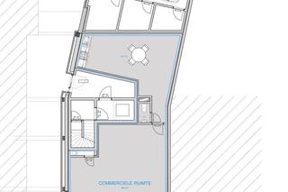 ca 50 m² handelsruimte met apart bureel / kitchenette / sanitair. Wandelafstand Markt (Holstraat 14)