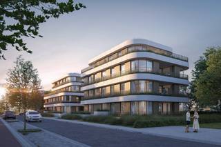 Dit appartement maakt deel uit van Gebouw B in het nieuwbouwproject La Verderie in het prachtige Koksijde. <br /><br />Alle appartementen zijn bijna energie neutraal (max. E-peil 30) en voorzien van onder andere een individueel woningstation gekoppeld aan een centrale warmtepomp, vloerverwarming, ventilatietype D en super isolerende dubbele beglazing. <br />Afwerkingen zoals fineerparket in de slaapkamers, zonnepanelen, regenwaterputten voor privatieve toiletten en aantrekkelijke budgetten voor keuken en badkamer dragen bij aan het luxueus karakter van dit magnifiek project. <br /><br />Het appartement bevindt zich op de gelijkvloerse verdieping en werd op plan ingedeeld als volgt:<br />Inkom met apart toilet en berging, open keuken met berging, lichtrijke leefruimte met aanpalend terras en terrasberging, 2 slaapkamers en badkamer met inloopdouche.<br /><br />In het ondergronds complex zijn afgesloten garageboxen met geautomatiseerde sectionaalpoort en kelderbergingen die vrij kunnen aangekocht worden. <br /><br />Oppervlakte appartement: 88,74 m²<br />Oppervlakte terras: 14,60 m²<br /><br />Wenst u meer informatie of een afspraak op ons kantoor? Contacteer ons vrijblijvend via 058 62 27 51 of jhonny@vlaemynck.be.