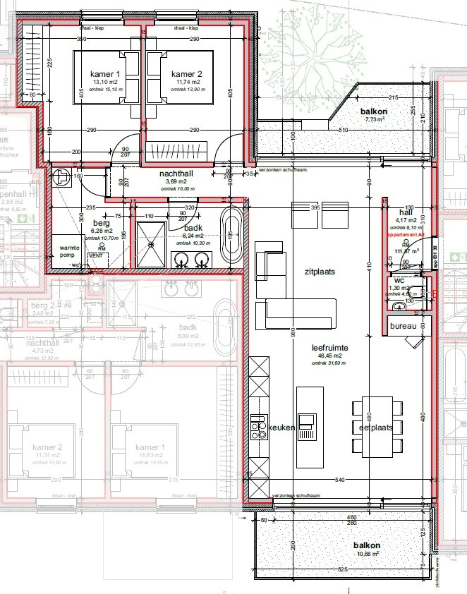 2e VERDIEP - Nieuwbouw PENTHOUSE - 2 terrassen &amp; 2 grote kamers ! - foto 2