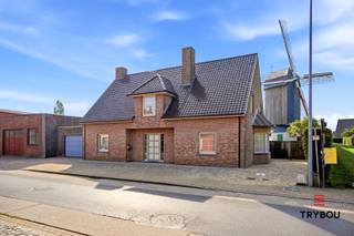 In de Steenstraat 24 bevindt zich deze verrassend ruime villa met maar liefst vijf slaapkamers, een grote garage en een bijzonder diepe tuin met een prachtig zicht op de molen!<br /><br />Bij het betreden van de woning komt u binnen in de ruime inkomhal met gastentoilet. Het gelijkvloers biedt een aangename en lichtrijke leefruimte, twee afzonderlijke keukens en een praktische berging. Daarnaast beschikt de woning over een slaapkamer met eigen wastafel en douche. De zeer ruime garage zorgt voor extra opslagplaats.<br /><br />Achteraan beschikt de woning over een bijzonder grote tuin met een uniek uitzicht op de karaktervolle molen. <br /><br />Op de eerste verdieping bevinden zich vier volwaardige slaapkamers en een ruime badkamer uitgerust met een ligbad, douche en toilet. Er is nog een grote zolderruimte, die tal van mogelijkheden biedt als extra opslagruimte.<br /><br />Deze woning combineert ruimte, functionaliteit en een aangename ligging, en biedt heel wat potentieel voor wie op zoek is naar een ruime gezinswoning in Werken.<br /><br />📞 Interesse? Contacteer Thijs, Friedel of Nina:<br />📲 051 57 54 61<br />📧 thijs@grouptrybou.be | friedel@grouptrybou.be | nina@grouptrybou.be