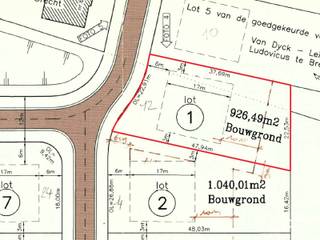 Mooie bouwgrond in woonparkgebied van 926,5m² voor een ruime vrijstaande woning, in een doodlopende straat van de residentiële verkaveling...