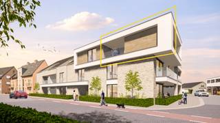 APPARTEMENT 2.3 (Verdieping 2)<br />- Opp. app.: 117 m²<br />- Terras: 14 m²<br /><br />INDELING:<br />Gemeenschappelijke inkomhal met lift en trap.<br />Inkomhal, toilet, ruime woonkamer met open keuken, ingesloten terras (14 m²), 2 slaapkamers en badkamer en berging/wasplaats.<br /><br />BIJKOMENDE INFO:<br />- Warmtepomp L/W met vloerverwarming- en koeling.<br />- Performant ventilatiesysteem voor een aangenaam binnenklimaat.<br />- Zonnepanelen.<br />- Lift aanwezig.<br />- Topligging vlakbij het centrum.<br />- Afwerking naar eigen smaak volgens lastenboek.<br />- Bij ieder appartement dient een inpandige parking met kelderberging naar keuze te worden aangekocht. De prijs voor een parking met bijhorende berging bedraagt € 22.000,-.<br />- Dit project komt in aanmerking voor de toepassing van het verlaagde BTW-tarief van 6% voor wie aan de wettelijke voorwaarden voldoet. Ook investeerders kunnen van deze aantrekkelijke maatregel genieten.<br /><br />INFORMEER NAAR DE VERKOOPSBROCHURE OP ONS KANTOOR.