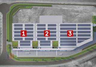 Bâtiment industriel logistique comprenant 34 363 m² d'espace de stockage combiné à un bureau de 836 m² et la possibilité de louer une mezzanine...