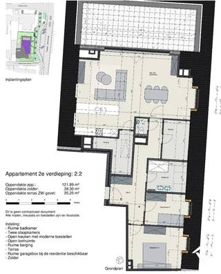Dit mooie nieuwbouwproject bestaat uit 9 appartementen, verdeeld over drie verdiepen. Op de ondergrondse verdieping wordt er per appartement één individuele garagebox voorzien. Twee gemeenschappelijke fietsenbergingen, vuilnisberging en staanplaatsen voor bezoekers worden ook ter beschikking gesteld van de bewoners.<br /><br />Verder worden alle appartementen volledig instapklaar afgewerkt aan de hand van kwalitatieve materialen.<br /><br />EPB: appartement in aanbouw. <br /><br />Dit prachtig appartement bestaat uit: leefruimte - keuken - 1 terras (35 m²) - berging - toilet - 2 slaapkamers - badkamer - technische ruimte - zolder van 39 m² . <br /><br />De prijs is exclusief BTW, registratierechten en notariskosten. <br /><br />Contacteer ons vrijblijvend voor meer informatie over onze unieke betalingsmodaliteiten, het lastenboek en de prijzen.