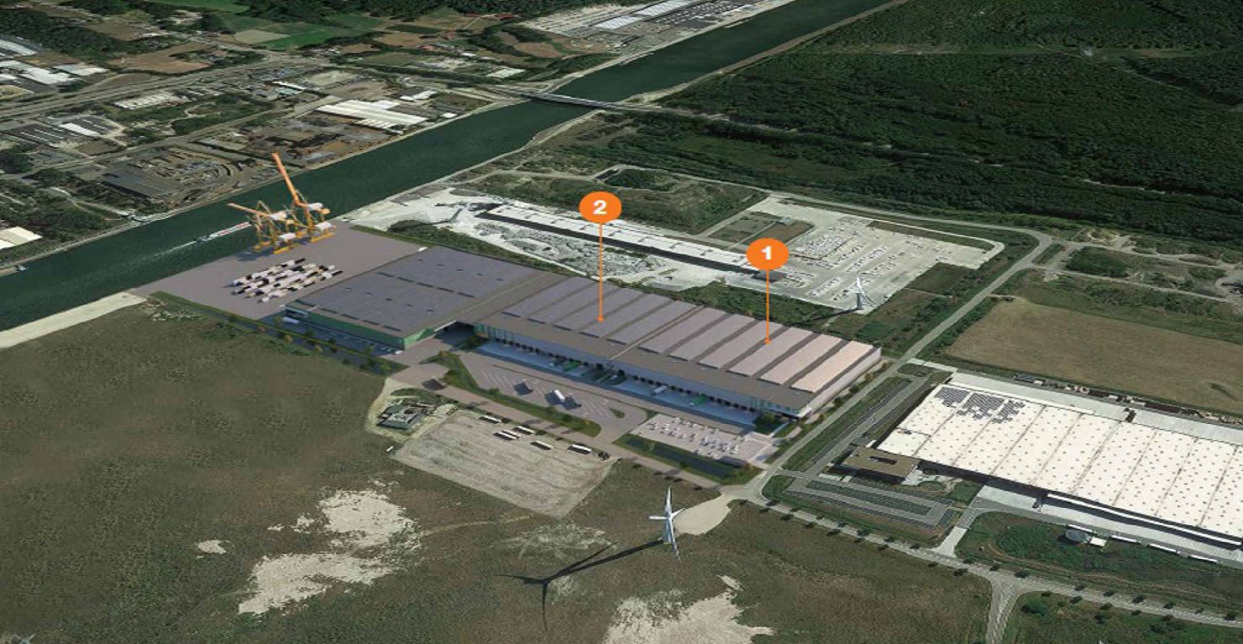 Genk Zuid : logistiek 13.600m² met mezzanine, kantoren en laadkades - foto 2