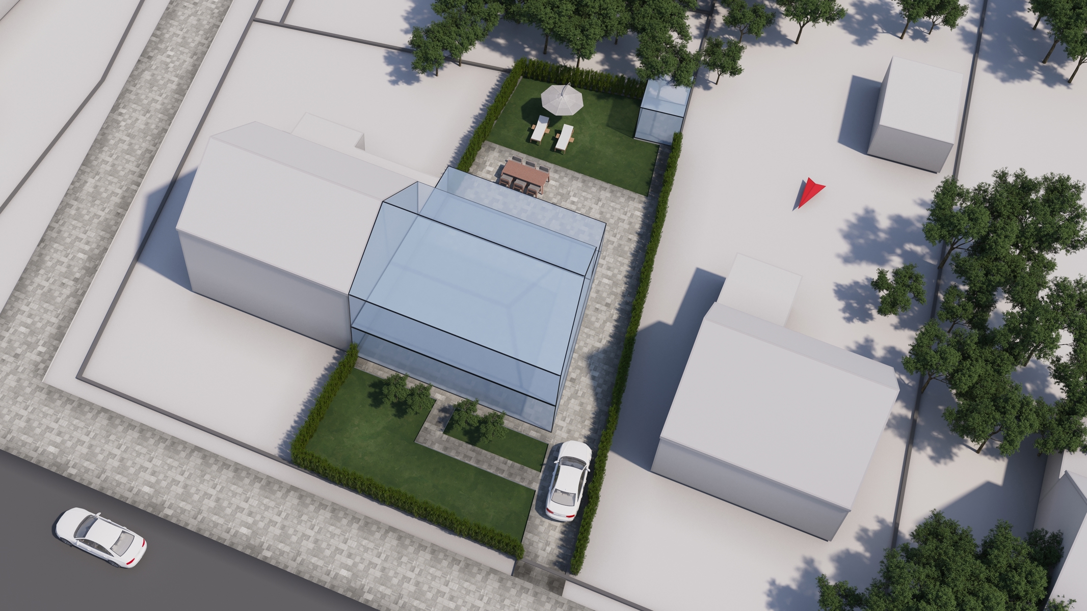 Zuidgerichte bouwgrond voor halfopen bebouwing - foto 1