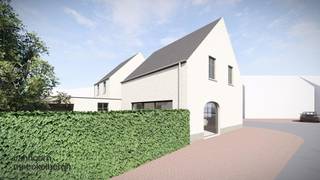 Nieuwbouw koppelwoning in de Sarkoheemstraat te Jabbeke<br /><br />Ontdek deze stijlvolle en hedendaagse koppelwoning op een uitzonderlijk perceel in de rustige Sarkoheemstraat, op de hoek met de Vedastusstraat. Deze nieuwbouwwoningen combineren een eigentijdse architectuur met een doordachte indeling, veel lichtinval en een verrassend ruime tuin. Dankzij de centrale ligging geniet u van een rustige woonomgeving met vlotte verbindingen naar het centrum van Jabbeke, scholen, winkels en de E40.<br /><br />Bij het ontwerp werd maximaal ingezet op wooncomfort en privacy. De woningen beschikken over een royale leefruimte met grote raampartijen die naadloos aansluiten op het terras en de tuin. De open keuken vormt het hart van de woning en biedt alle ruimte voor gezellige familiemomenten.<br /><br />De praktische indeling omvat onder andere:<br /><br />Ruime en lichtrijke leefruimte met open keuken.<br />3 volwaardige slaapkamers <br />Moderne badkamer en afzonderlijk gastentoilet.<br />Berging en technische ruimte.<br />Private inpandige carports + garages<br />Tuin met terras<br /><br />De woning wordt gebouwd met hoogwaardige materialen en voldoet aan de hedendaagse normen inzake energiezuinigheid en wooncomfort. Dankzij de uitstekende isolatie, moderne technieken en duurzame afwerking geniet u van een lage energiefactuur en een toekomstgerichte investering. De afwerking kan nog volledig aangepast worden in samenspraak met de bouwheer. <br /><br />Troeven<br /><br />Architecturale nieuwbouwwoning.<br />Ruim perceel met veel privacy.<br />Private inpandige carports + garagesGrote tuin en terras.<br />Energiezuinige en duurzame afwerking.<br />Rustige ligging nabij alle voorzieningen.<br />Vlotte verbinding naar Brugge, Oostende en de E40.<br /><br />Bent u op zoek naar een hedendaagse gezinswoning waar ruimte, licht en kwaliteit centraal staan? Dan is deze unieke koppelwoning in de Sarkoheemstraat ongetwijfeld een bezoek waard.<br /><br />Interesse? Neem vandaag nog contact op voor meer informatie, plannen, lastenboek of een vrijblijvend kennismakingsgesprek. Hier woont u in alle rust, met het comfort van een moderne nieuwbouwwoning op een toplocatie in Jabbeke.