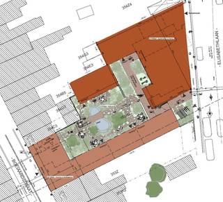 UNIT 1 (VDP 1)<br /><br />- Inkomhal- Gastentoilet- Leefruimte met open keuken- Berging- 3 slaapkamers- Terras uitkijkende op Elisabethlaan (8,5 m²)- Zeer groot terras achteraan (32 m²)<br />Optioneel kan er ook een parkeerplaats worden aangekocht (toegankelijk met autolift). <br /><br />Ook zijn een aantal stallingsplaatsen voor een bakfiets te koop.