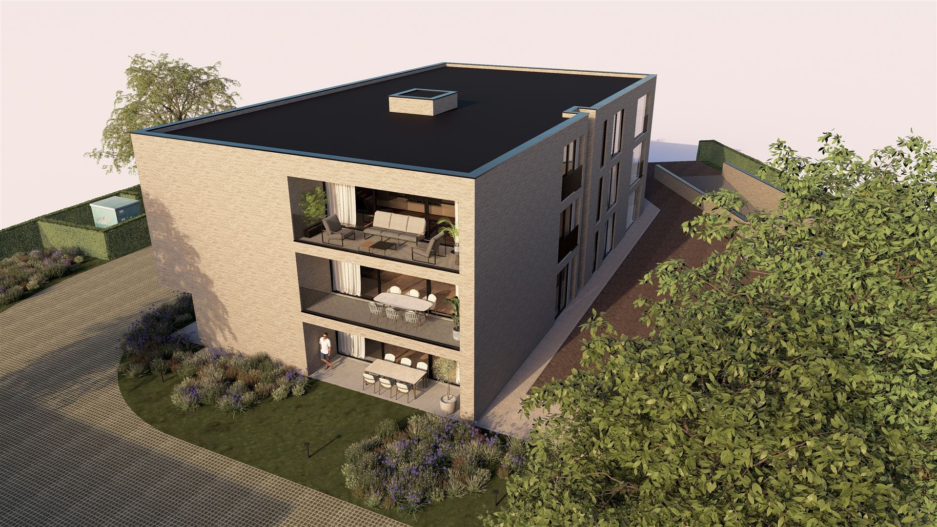 Nieuwbouw gelijkvl app met 2 slpk - UPDATE bouwwerken gestart - foto 1