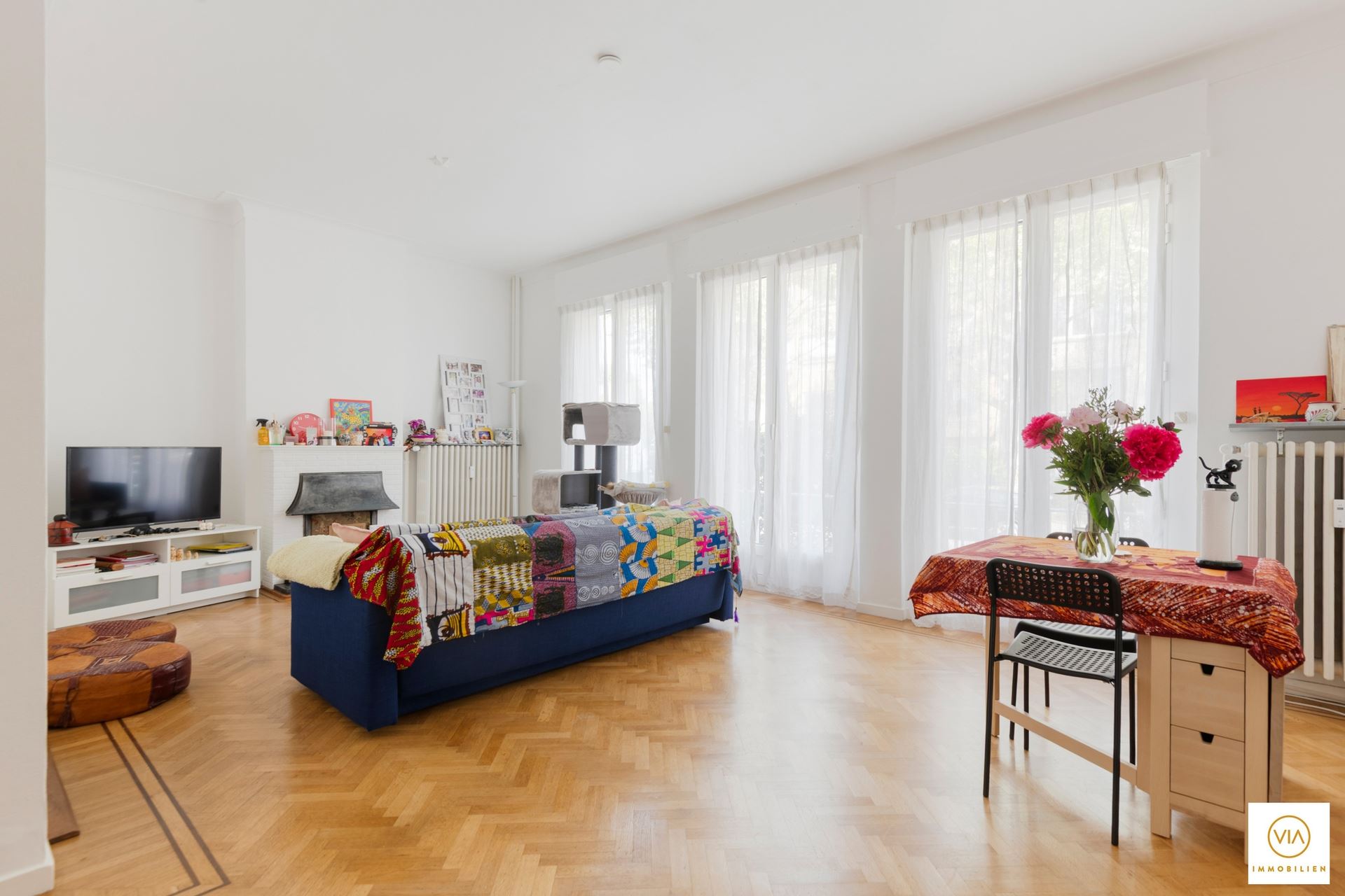 Gelijkvloersapp. met 3 slk, terras + garagebox - foto 4