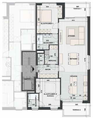Dit<strong> prachtige doorkijkappartement</strong> (113,60m²) op de <strong>tweede verdieping</strong> aan de westkant van<strong> residentie Albatros </strong>biedt een <strong>subliem uitzicht op het water</strong> aan de noordzijde en <strong>het groene landschap aan de zuidkant</strong>. Dankzij de<strong> grote raampartijen</strong> baadt de leefruimte in<strong> natuurlijk licht</strong>, wat zorgt voor <strong>een ruim en open gevoel.</strong><br /><br />Dit appartement beschikt over <strong>twee slaapkamers en twee badkamers</strong>.<br />Met<strong> terrassen</strong> (7,30m² en 7,50m²) <strong>aan beide zijden </strong>geniet je op elk moment van de dag van het buitenleven, of je nu ontspant in de zon of <strong>uitkijkt over het rustgevende water.</strong> De<strong> energiezuinige lucht-waterwarmtepomp</strong> garandeert een<strong> laag energieverbruik</strong> en <strong>optimaal wooncomfort</strong>, terwijl de <strong>duurzame afwerking</strong> bijdraagt aan een <strong>moderne en milieuvriendelijke woonervaring.</strong><br /><br />Parkeren is mogelijk in de <strong>ondergrondse garageboxen of staanplaats</strong>.<br /><br />Een unieke kans voor wie op zoek is naar stijlvol en duurzaam wonen in een rustige, natuurrijke omgeving, op <strong>korte afstand van het centrum van Ingelmunster.</strong>