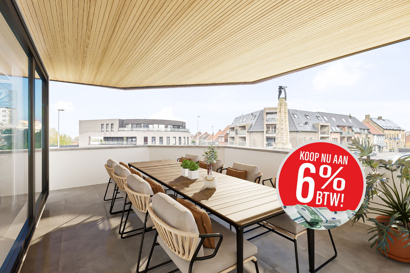 PRACHTIG RUIM APPARTEMENT MET 2 SLPKS EN EEN GROOT LEEFTERRAS - foto 1