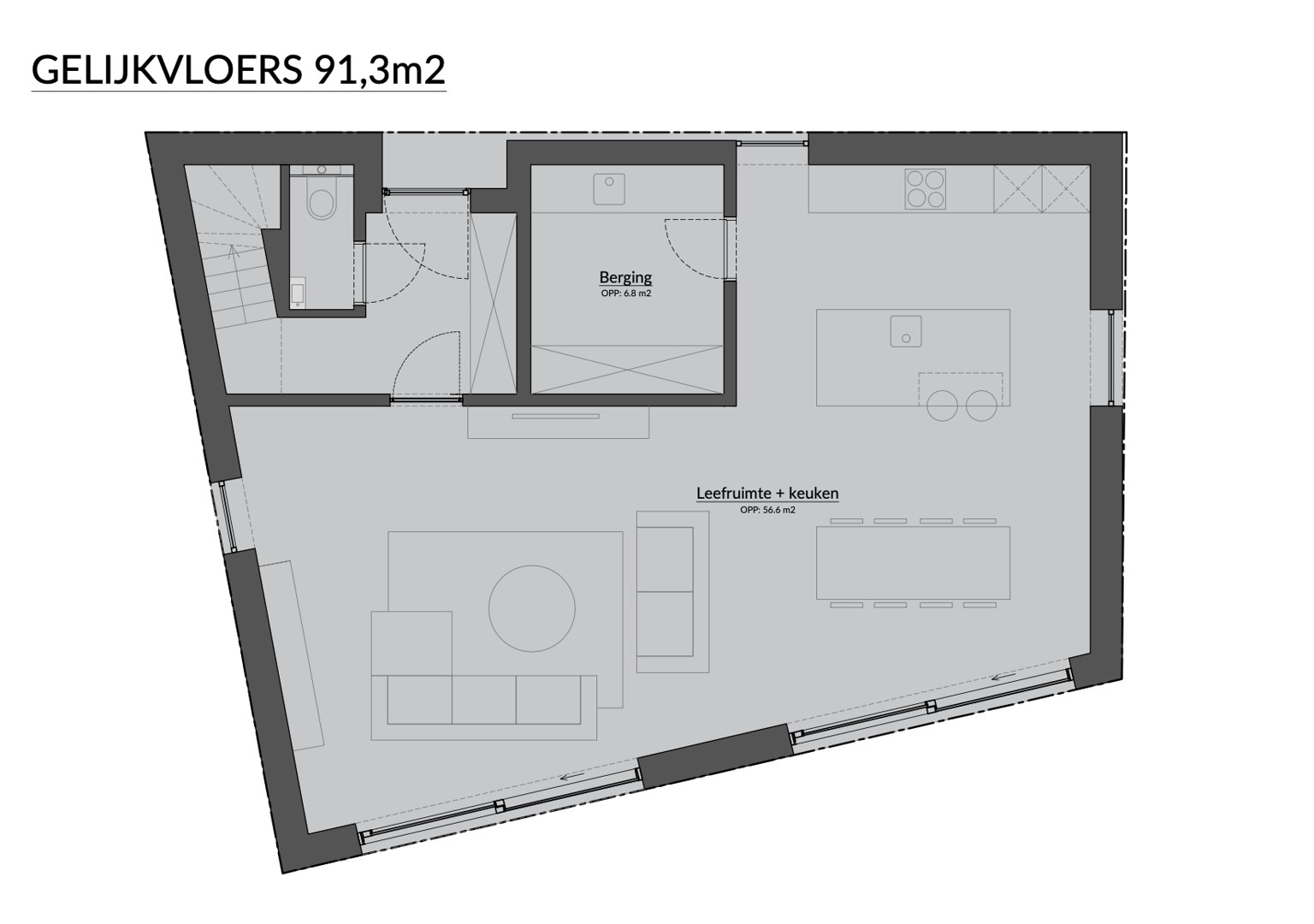 Maison à vendre à Merelbeke-Melle avec 3 chambres - photo 4