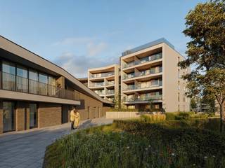 Res. Rongese-Park - Comm. ruimte C 0.02: Casco ruimte op de gelijkvloerse verdieping met een opp. van 162,11 m² met een gevelbreedte van...