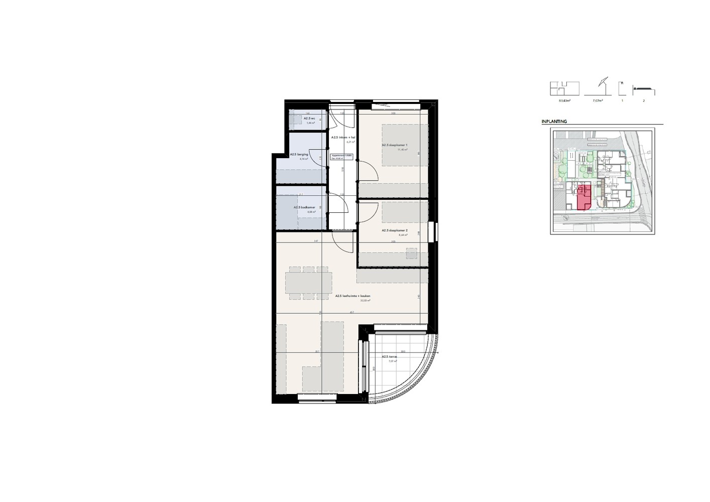 Appartement met 2 slaapkamers - foto 3