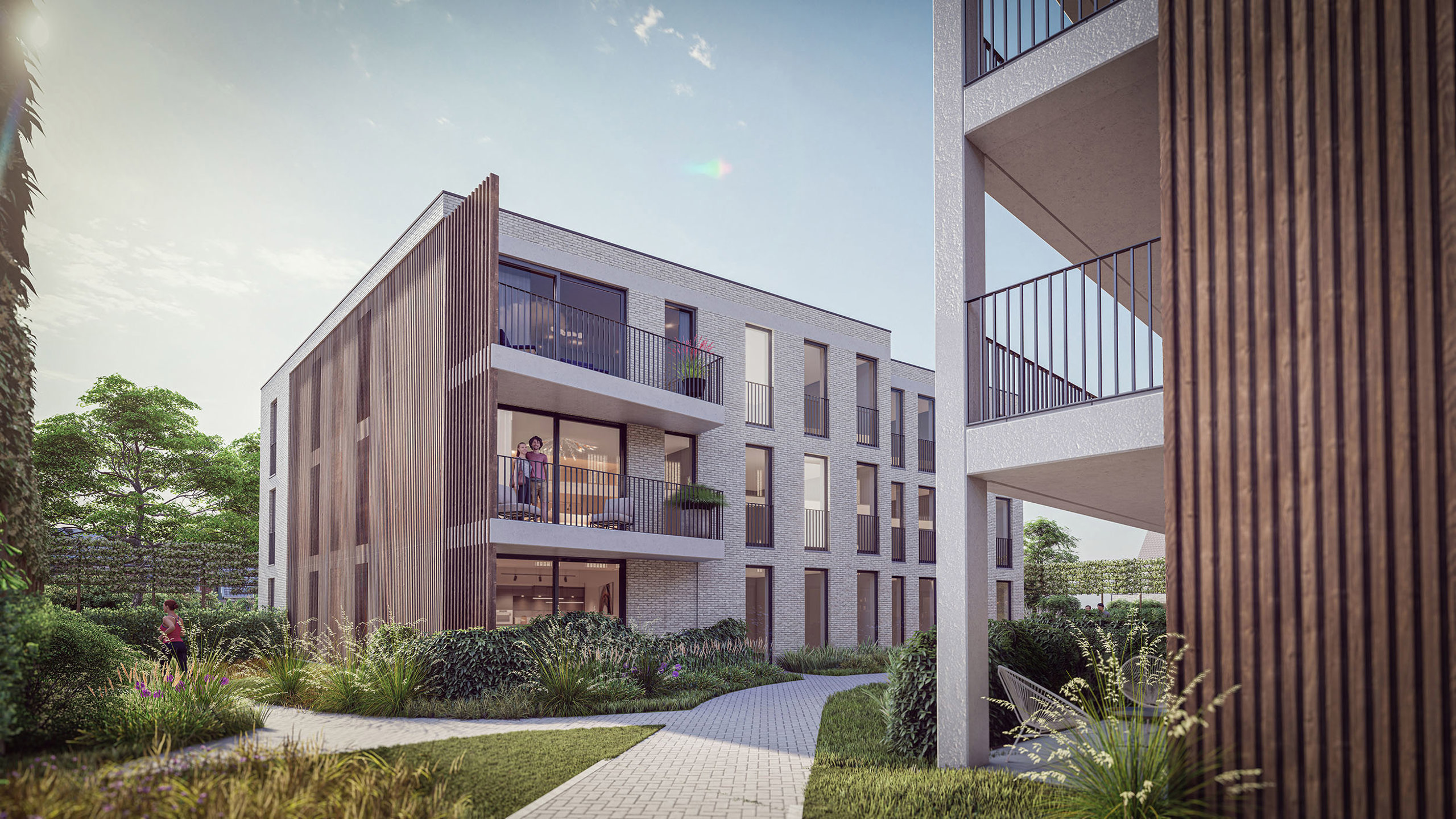 Nieuwbouw BEN-3-slpk-app. in rustig groen binnengebied - foto 3